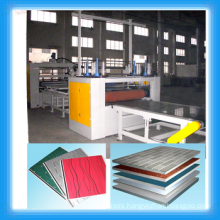 PUR hot melt glue laminating line for high gloss panel/ acrylic mdf roller laminating line/